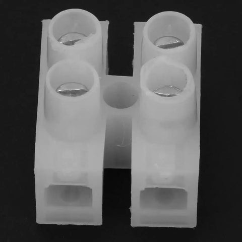 10 Pcs Screw Terminal Block 2 Position Wire Connectors Quick Connect Terminal 450V 10A Clamp Wiring for home projects top view