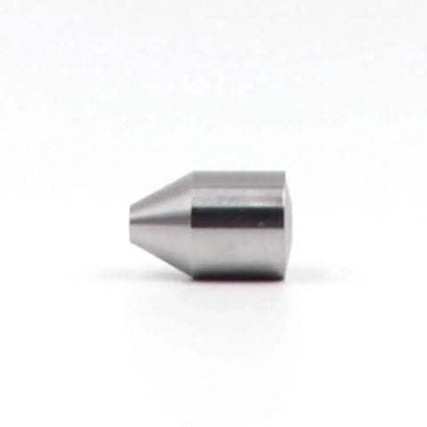 Side view of a silver 100K One Quarter Inch Waterjet Cutting Head Insert B 5764 1 Spare Part For Waterjet Machines.