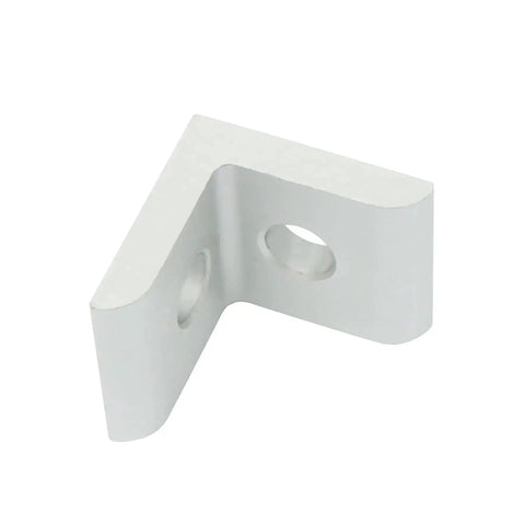Single aluminum bracket from 10 Pack Inside Corner Brackets For 15 Series 4040 T Slot Aluminum Extrusions 2 Hole 90 Degree Corner Mounts