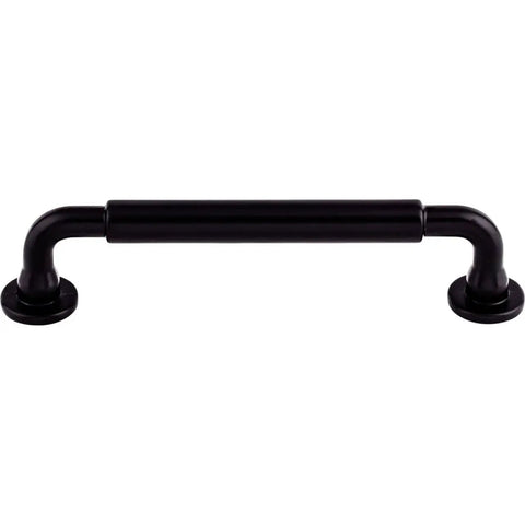 Serene Collection Lily Pull Cabinet Handle in Flat Black Finish, center to center 5-1/16 inches, zinc alloy, contemporary style.