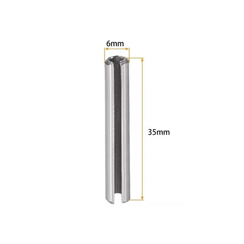 30 Pack Slotted Spring Pins Stainless Steel 6mm By 35mm For DIY Projects And Pro Grade Automotive Machinery Heavy Duty Tension Pins