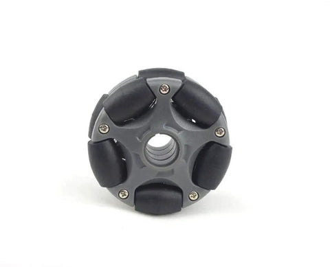 Replacement Part For 58mm Plastic Omni Wheels For NXT Kit And Servo Motor With Plastic Hubs Metal Construction shown in front view