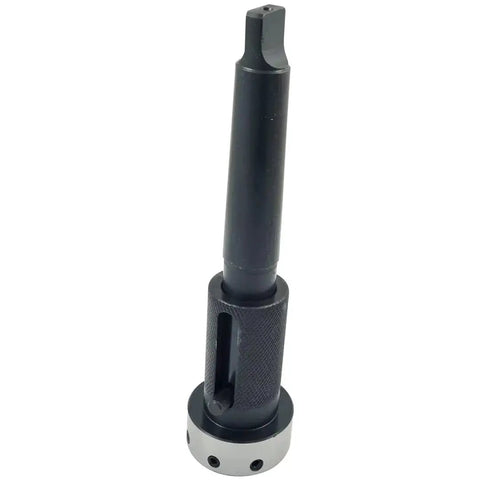 Tailstock Die Holder Set With MT3 Tapered Shank Includes Pin Punch And Four Die Holders, showing one die holder and shank.