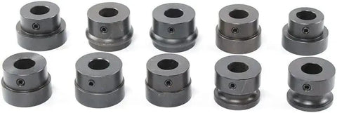 Set of 10 dies for Pro Grade Hand Crank Bead Roller Kit with 6 Dies Set for 1.2mm Sheet Metal, Heavy Duty Steel Body.