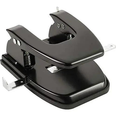Heavy Duty Hole Punch For Office Use, A Real Workhorse That Puts Down Up To 30 Sheets With Centering Guide, Black Small Model