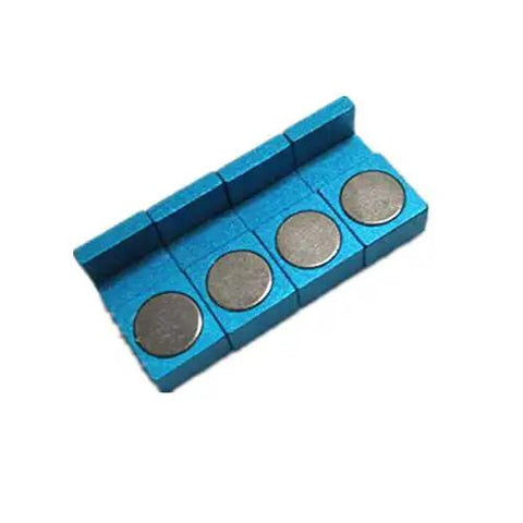 Magnetic Parallel Keepers For Vise And CNC Machining, Ultra Strong Rare Earth Magnets, Durable Aluminum Build With Blue Powder Coat
