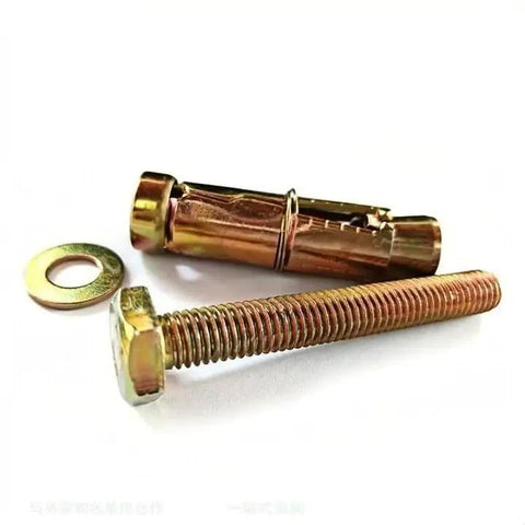 Heavy Duty Expansion Bolts M6 x 50mm Sleeve Anchors For Concrete Brick And Masonry 12 Pack Includes 0.39 To 0.47 Inch Drill Hole