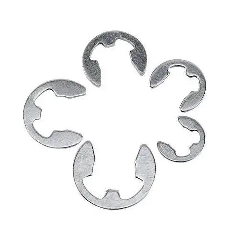 120Pcs 304 Stainless Steel E Clip Retaining Snap Ring Circlip Kit 1.5 To 10 Mm with various sizes shown on white background