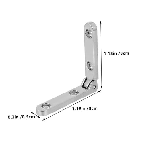 Durable Zinc Alloy Small Box Hinges 12 Pack For Jewelry Boxes And Wooden Furniture 90 Degree Right Angle Hinges For DIY Crafts