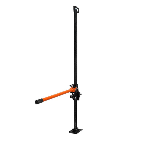60 Inch Ratcheting Farm Jack 7000 Lb Capacity For Tractor Truck SUV Orange, steel construction, upright view