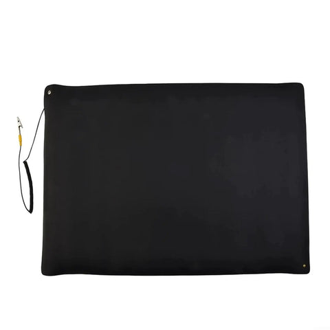 Anti Static ESD Grounding Mat Kit With Ground Wire For Electronics Workstation Repair 27.6 X 19.7 Inches Black Pro Grade ESD Mat
