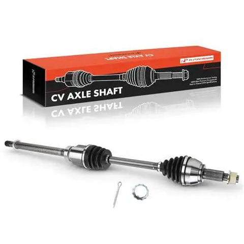 CV Axle Shaft Assembly Front Right Passenger Side for Nissan Altima 2013-2018 2.5L Sedan Drop In Replacement shown with box.