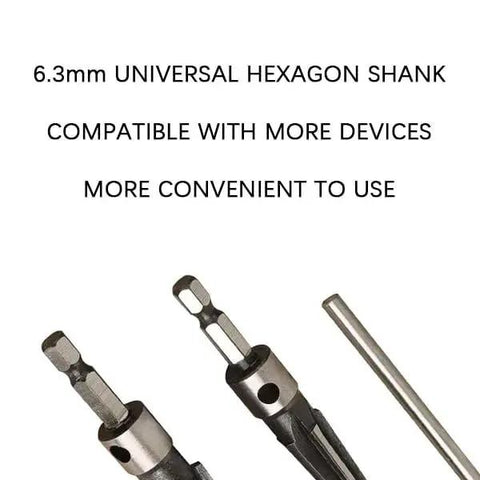 T Handle Tapered Reamer Tool For Woodworking With Six Flute Chamfering Reamer Electric And Manual Hole Opener