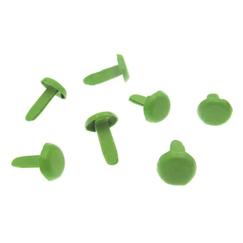 Green 500 Pcs Mini Round Brads Two-Legged Nails For Crafts And DIY Projects Colorful Paper Fasteners For Kids And Scrapbooking