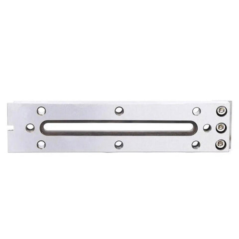 Pro-Grade High-Precision EDM Wire Cut Fixture Jig In S136 Steel With M8 Thread, 8.66x1.97x0.59 inches, front view