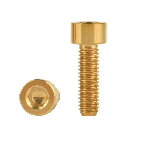 Titanium M6x20 Socket Allen Hex Bolts For Bicycle Disc Brake Caliper Adapter Screws 4 Pack Gold Grade 5 Corrosion Resistant