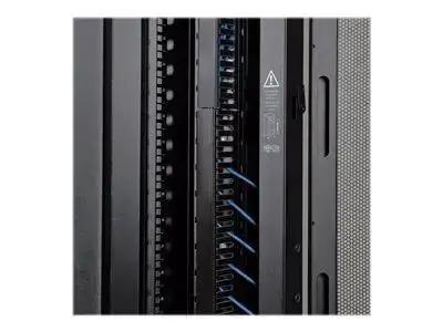 Side Panel for SR42UB Rack Enclosure With Key Lock Latch Black, showcasing heavy duty metal and secure locking handle.