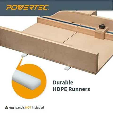 Two Pack 17 Inch Miter Bar For Table Saw Sleds And Router Tables, crosscut track predrilled holes HDPE, used with jigs