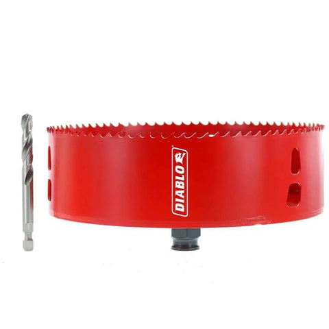6-3/8 Inch Recessed Lighting Hole Saw With Snap-Lock Plus Mandrel Plug-and-Play Quick-Change Design 43 Mm Cutting Depth