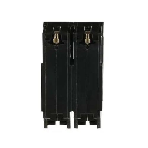 Front view of Single 70 A 2-Pole 120/240 V Q Line Plug-In Circuit Breaker with Non-Interchangeable Trip and Box-Type Terminals