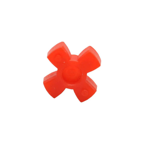 Red six-prong spider elastomer for Beefy Aluminum Plum Flexible Shaft Coupling D25 L35 Bore 7 To 8 mm Motor Connector.