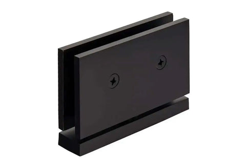 Oil Rubbed Bronze Senior Cardiff Glass Door Hinge for Half Inch Thick Glass Heavy Duty 145 lb Capacity Square Corner