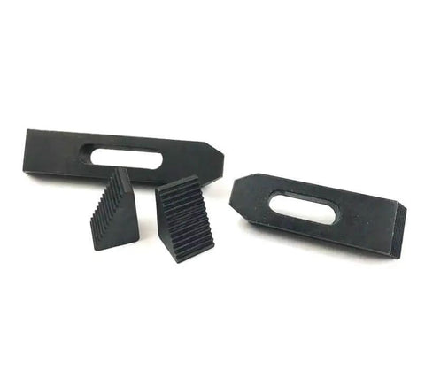 Forged alloy steel step blocks and clamps from 58 Piece Milling Machine Clamping Kit Built Tough With 7/16 Inch T Slot, 3/8-16 Studs.