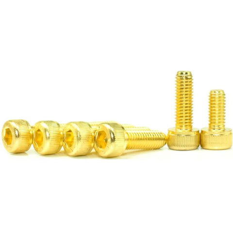 Gold M2 Allen Hex Socket Cup Head Cap Screws Set Of 50 Pro Grade 12.9 Alloy Steel 6mm Length With M2 Nuts And Washers Plated Finish Built Tough Hardware For Projects