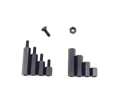 Black Nylon M2.5 Hex Spacer Standoffs Screws Nuts Assortment Kit 240 Pieces Including Male And Female Standoffs In 6mm And 10mm Lengths
