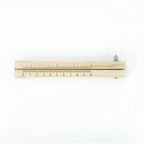 Adjustable Leather Strap Cutter With 3 Blades For DIY Leatherwork, Wooden Construction That Will Not Bend, top view