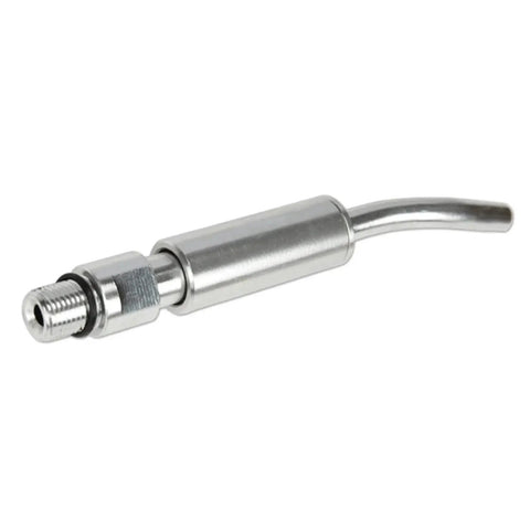 Stainless bearing tube nozzle set for car interior blow guns with M10x1 thread and 12 cm length for dashboards and vents.