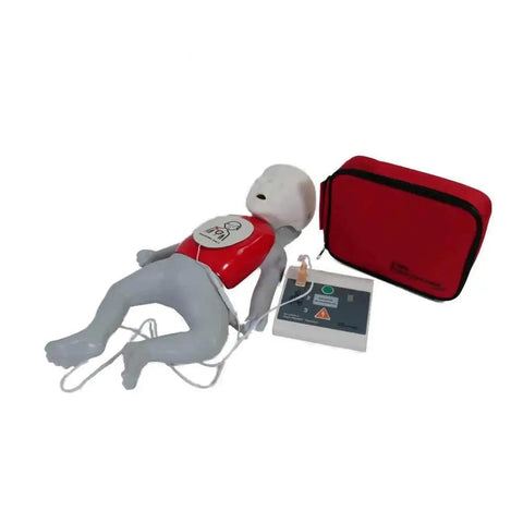 AED Practice Trainer Bundle WL120ES10 Bundle Essentials Base With 10 Pack Practi Valve Disposable CPR Training Valves by WNL Products