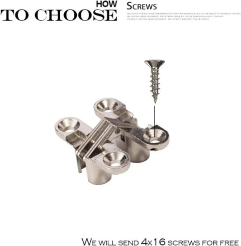 Hidden 180 Degree Invisible Hinge Set For Doors And Cabinets, Alloy Construction, Concealed Cross Hinge