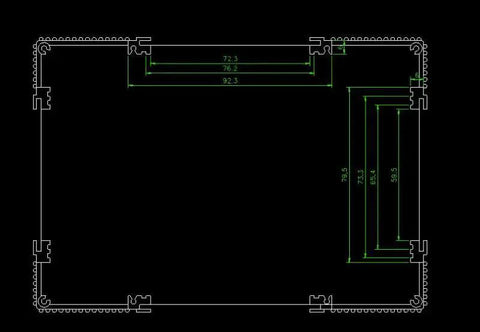 Diagram of Heavy Duty Wiring Connecting Terminals Kit 10 Piece Set for DIY Aluminum Explosion Proof Enclosure Junction Box dimensions