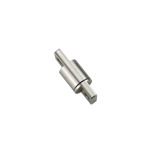 Side view of stainless steel 360-degree torque hinge with embedded rod and rotation stop