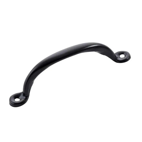 Heavy Duty 4 7 Eighth Inch Cabinet Pull Handle Set Of 50 Black Finish Door Pulls For Cabinets Closets Drawers Barn Doors Gate Hardware Durable Installation Screws Included Ideal For Kitchen Cabinets And Furniture Renovations single handle view