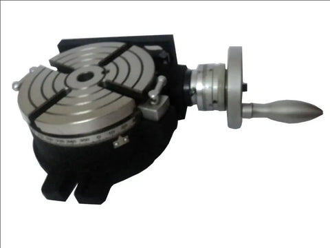 Pro Grade HV6 Rotary Table With Steel Dividing Plates Set And Tailstock Free Manual Milling Indexing Kit, rotary table view