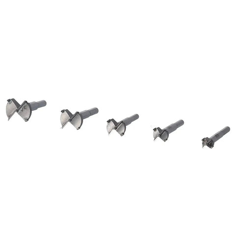 5 Piece Woodworking Drill Bit Set For Hinge Holes With Storage Case Includes 15mm 20mm 25mm 30mm 35mm Hinges Hole Cutter Bits High Speed Steel
