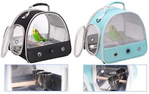 All In One Bird Feeder Cups With Clamp Mount On Standing Perch Two Stainless Steel Food And Water Cups Rust Resistant Easy To Clean