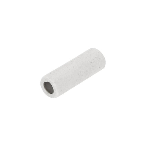 Ceramic tube insulation for wire bundles, 0.27x0.39x1.2 in, white speckled ceramic, pack of 30
