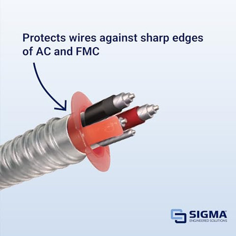 ProConnex AC/Flex Anti-Short Bushings #0, 35-pack, Sigma Engineered Solutions; red insulators on electrical cable ends