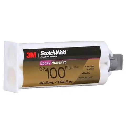 Epoxy Adhesive DP100 Plus Clear Duo-Pak 48.5 mL (1.64 fl oz) professional grade quick-cure cartridge.