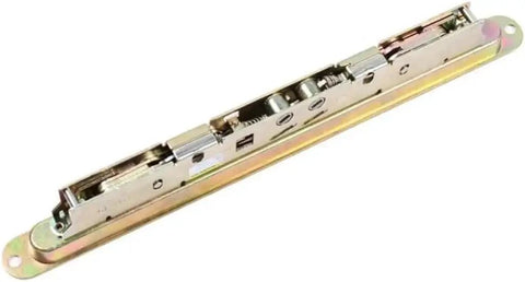 12.5 Inch Dual Point Double Hook Sliding Glass Patio Door Mortise Lock with Three Eighths Inch Recessed Trim Plate