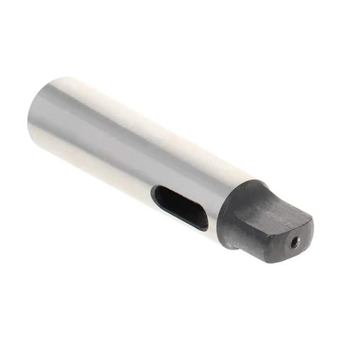 3/4 Morse taper adapter, metal reducing drill sleeve with silver body and black tapered end