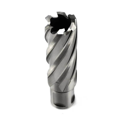 Heavy Duty Seven Eighth Inch Annular Cutter With Two Inch Cutting Depth Weldon Three Quarter Inch Shank With Two Flats And Pilot Pin For Magnetic Drill Press By OSCARBIDE Drills Large Holes Faster Than Regular Bits