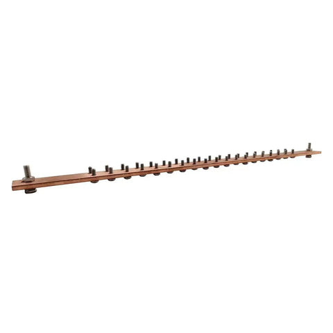19 Inch Copper Ground Bus Bar Kit with 4 Foot Grounding Cable for Data Rack Cabinet or Enclosure, UL Listed C110 Copper Busbar.