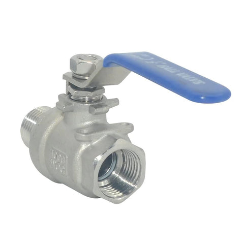 Ball valve 1/2 in full-port, S304 stainless steel, blue lever, Amazon Home Improvement