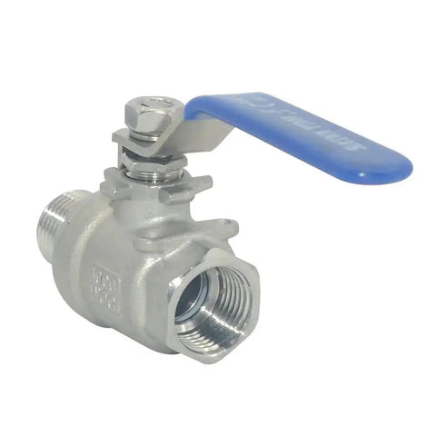 Full Port Stainless Steel Ball Valve One Half Inch Male To Female NPT 304 Stainless Steel, 1000WOG by DAN SPEED