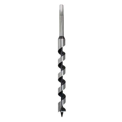 Three Quarter Inch Wood Auger Drill Bit With Twelve Inch Length And Hex Shank For Soft And Hard Wood Carbon Steel Construction