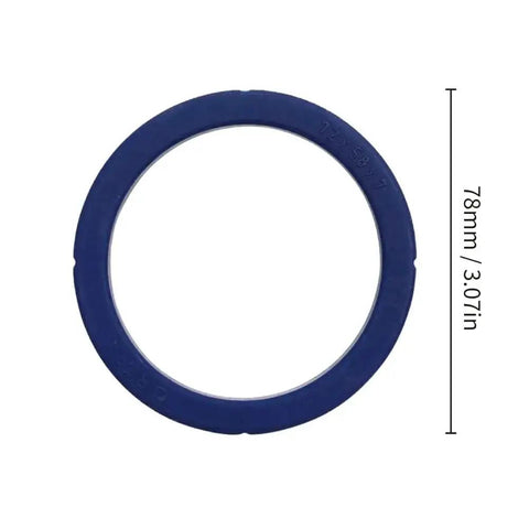 Blue Silicone Group Gasket For La Marzocco Espresso Machines Grouphead Replacement Part, 78mm diameter, top view